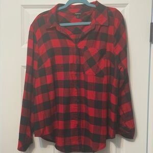 Torrid Harper Softest Flannel Button-Front Tunic